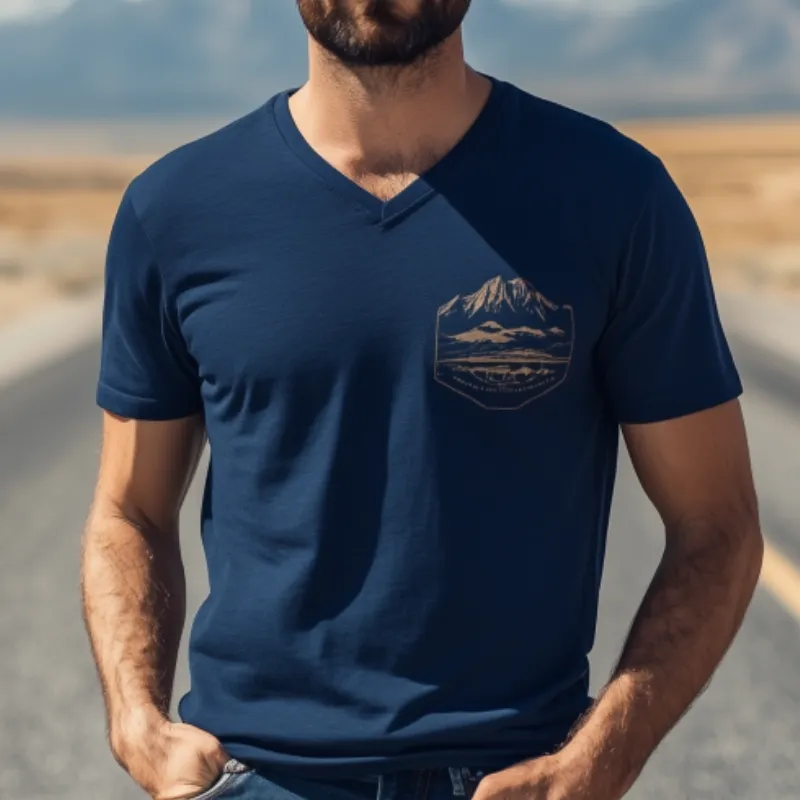 Men's Casual V-Neck Yellowstone Park Series Printed Cotton Short Sleeve T-Shirt 48249190K sold by Manly product image thumbnail 3