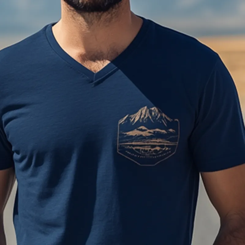 Men's Casual V-Neck Yellowstone Park Series Printed Cotton Short Sleeve T-Shirt 48249190K sold by Manly product image thumbnail 4