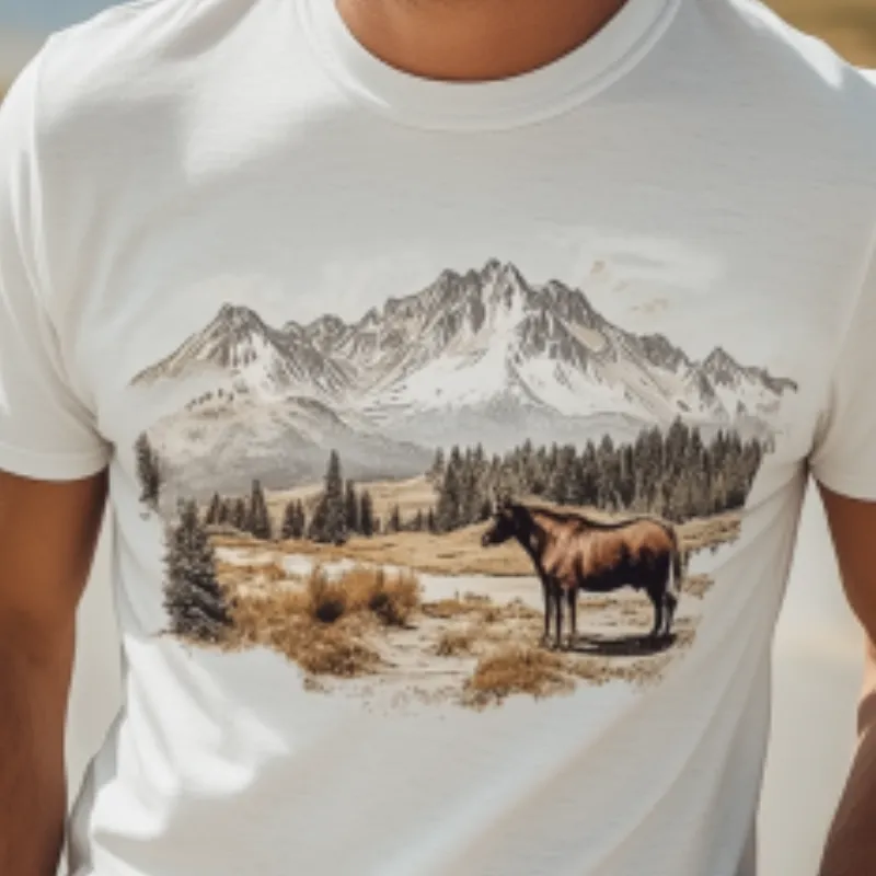 Men's Casual Yellowstone Park Series Printed Cotton Short Sleeve T-Shirt 47208638K sold by Manly product image thumbnail 4