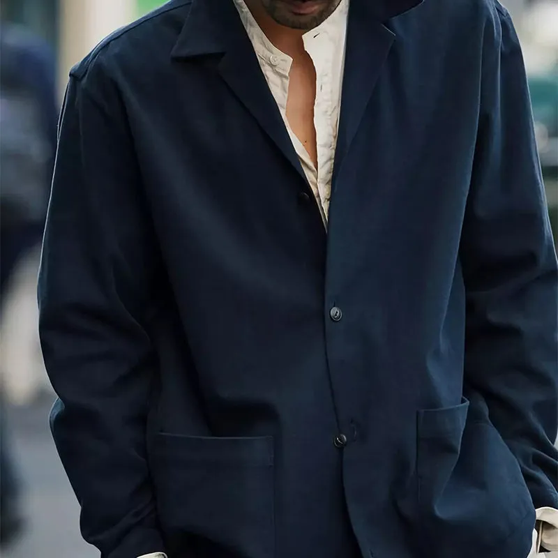 Men's Casual Navy Button Jacket 11864680U sold by Manly product image thumbnail 2