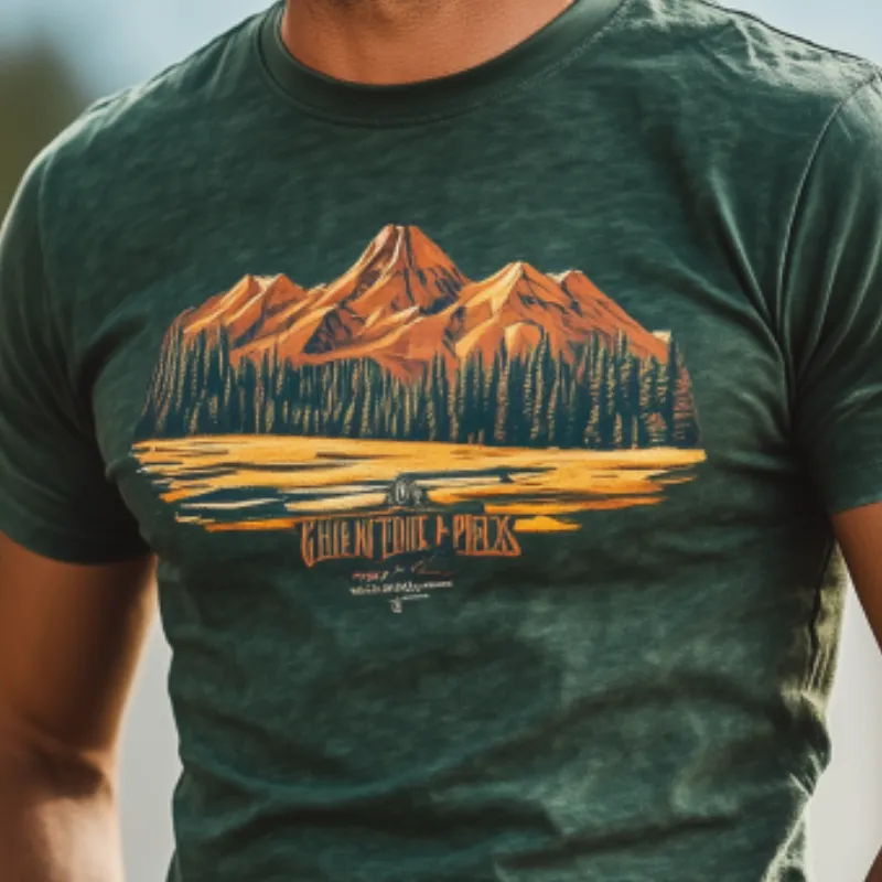 Men's Classic Casual American Yellowstone Park Series Printed Cotton T-Shirt 95851149K sold by Manly product image thumbnail 4