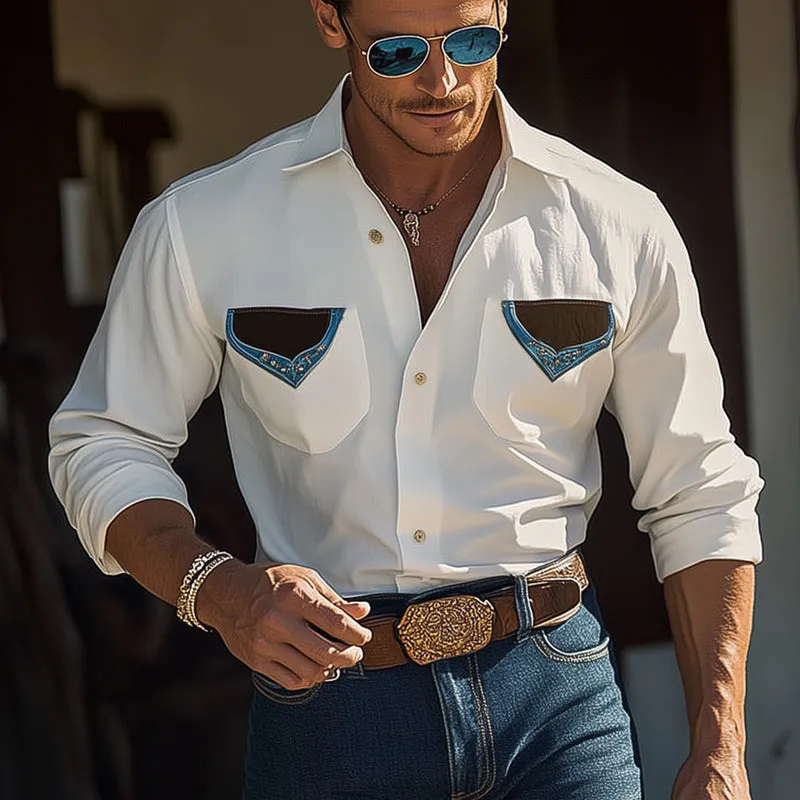 Men's Vintage Cotton Long Sleeve Shirt 09639691U sold by Manly product image thumbnail 3