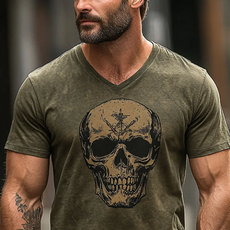 Men's Vintage Printed Skull Short Sleeve T-Shirt 44896410X sold by Manly product image thumbnail 3