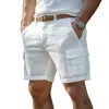 Men's Casual Cotton Linen Multi-pocket Slim-fit Suit Shorts 66538115M sold by Manly