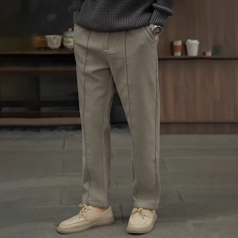 Men's Solid Color Straight Suit Pants 77772901Z sold by Manly product image thumbnail 3