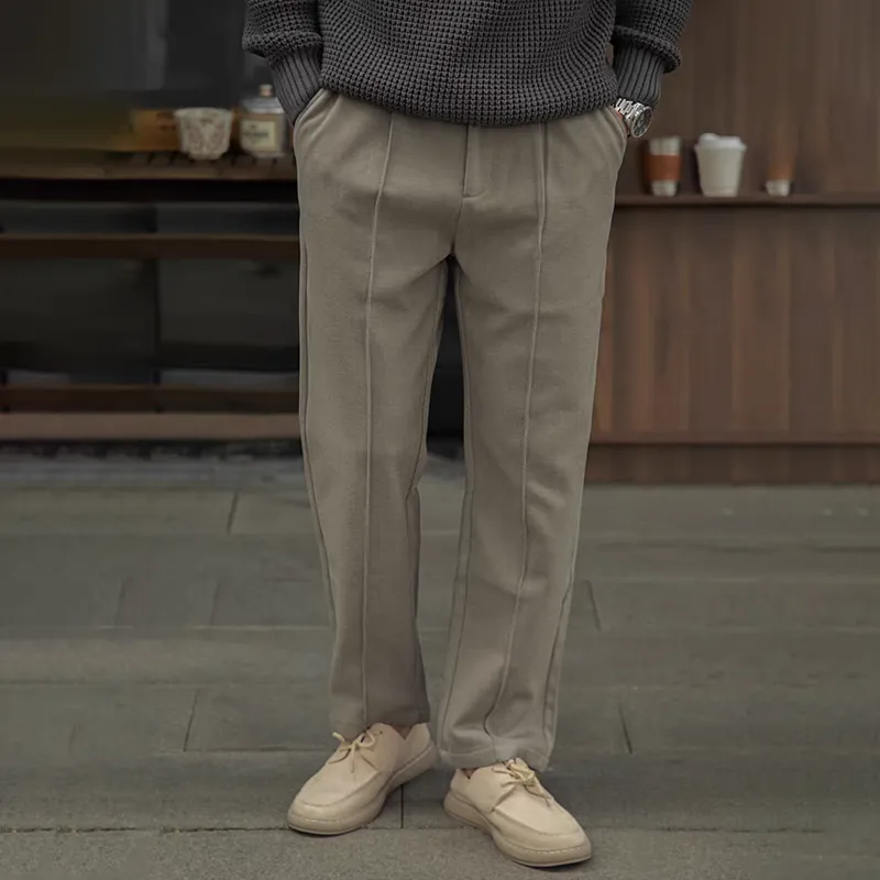 Men's Solid Color Straight Suit Pants 77772901Z sold by Manly product image thumbnail 2