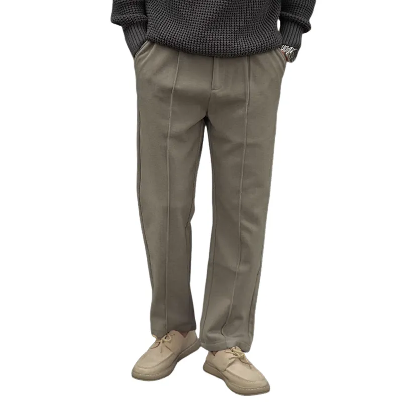 Men's Solid Color Straight Suit Pants 77772901Z sold by Manly