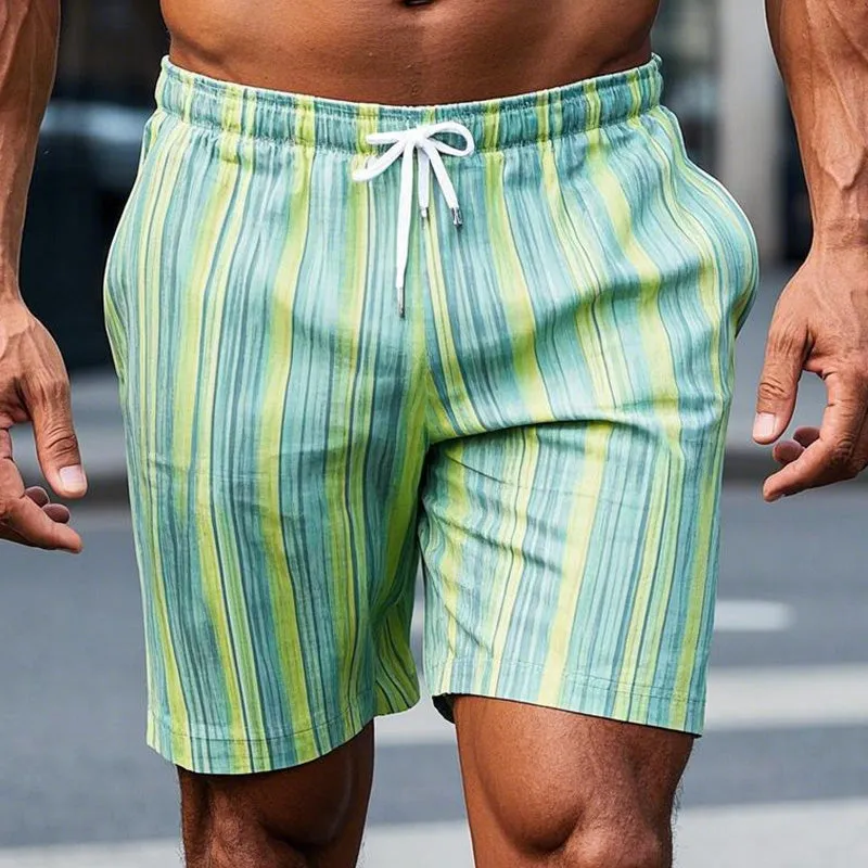 Men's Stripe Printed Casual Shorts 42236867P sold by Manly product image thumbnail 2