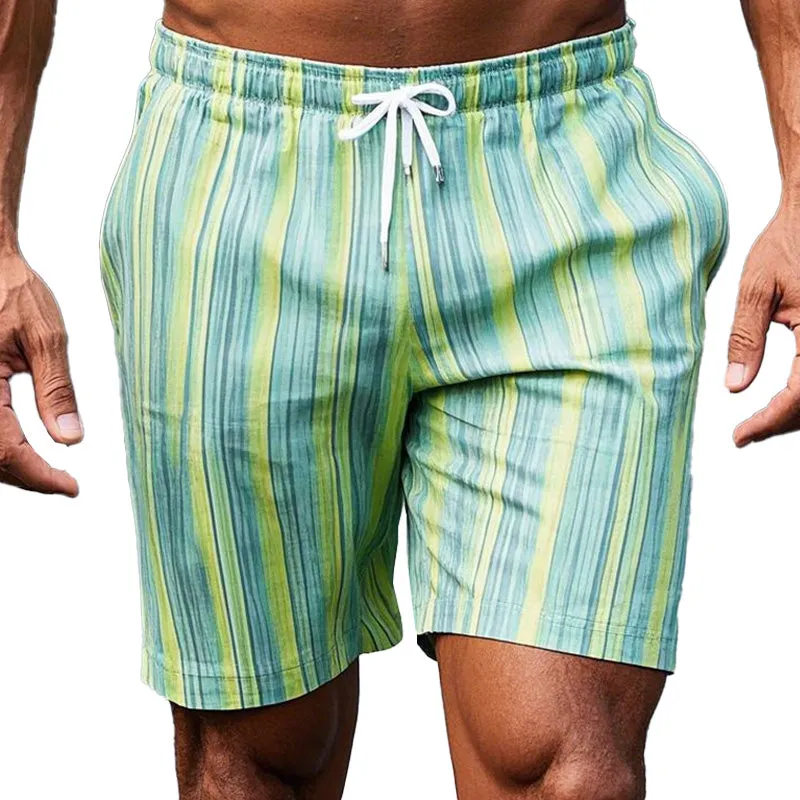 Men's Stripe Printed Casual Shorts 42236867P sold by Manly