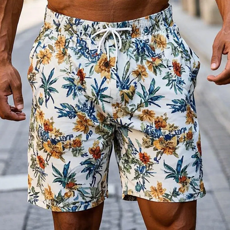 Men's Casual Resort Print Linen Shorts 31741585P sold by Manly product image thumbnail 2
