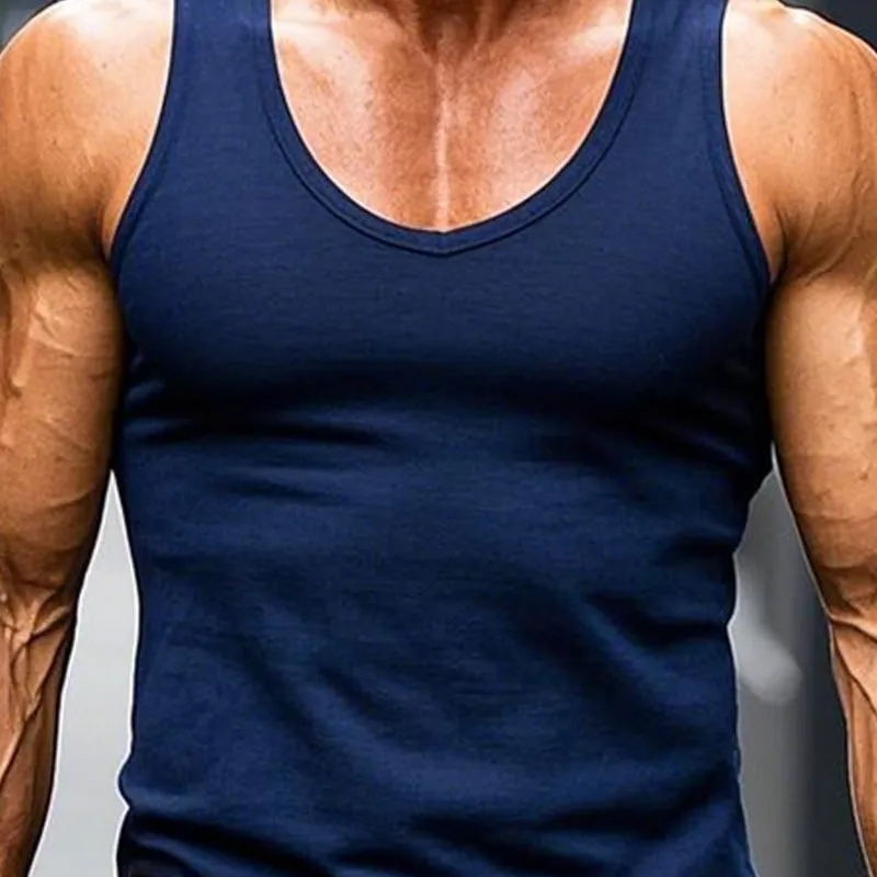 Men's Simple Slim Fit Solid Color Tank Top 17422766P sold by Manly product image thumbnail 3