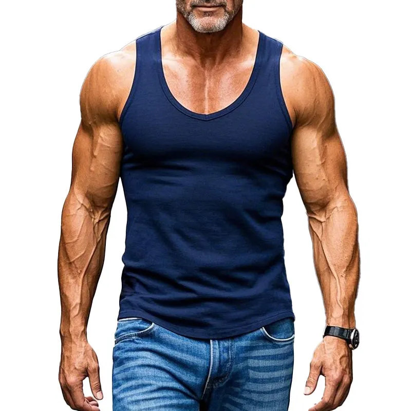 Men's Simple Slim Fit Solid Color Tank Top 17422766P sold by Manly