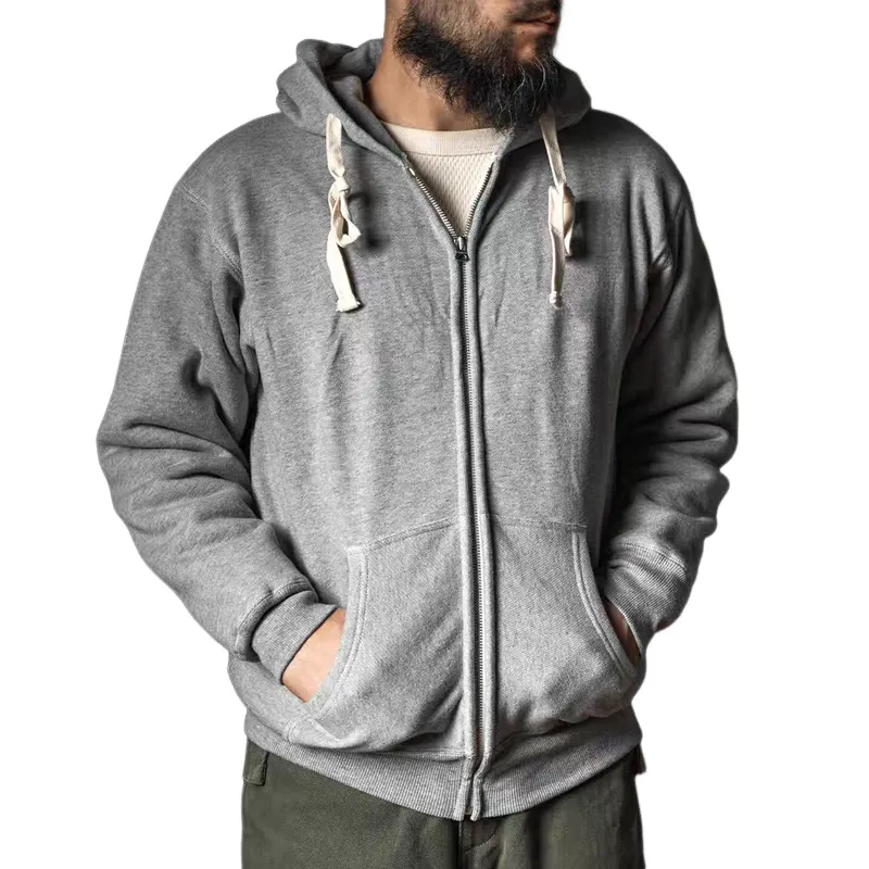 Men's Basic Loose Hooded Zipper Sports Casual Jacket 41991678Z sold by Manly