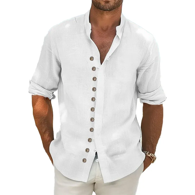 Men's Casual Cotton Long Sleeve Single Breasted Shirt 38130133X sold by Manly