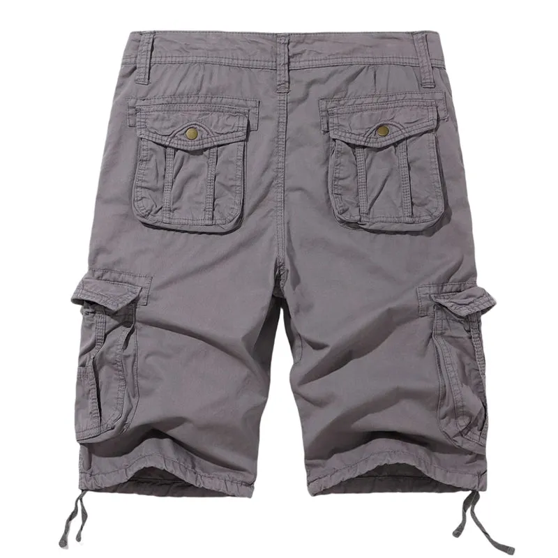 Men's Cotton and Linen Solid Color Cargo Shorts 16008181X sold by Manly product image thumbnail 3