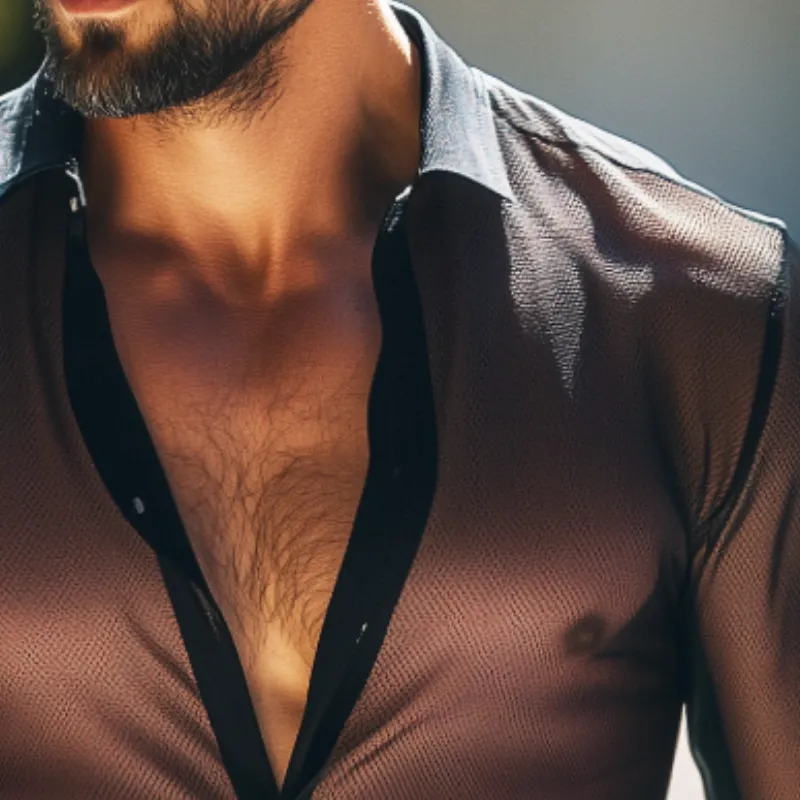 Men's Casual Cool Lapel Long Sleeve Shirt 35374357TO sold by Manly product image thumbnail 3