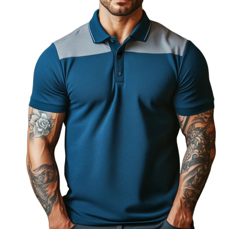 Men's Retro Casual Breathable Short-sleeved Polo Shirt 52530228TO sold by Manly