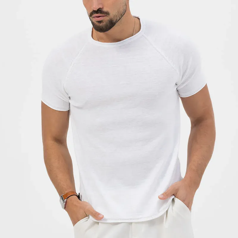 Men's Comfort Stretch Cotton Knit Round Neck Short Sleeve T-shirt 20188914Z sold by Manly product image thumbnail 2