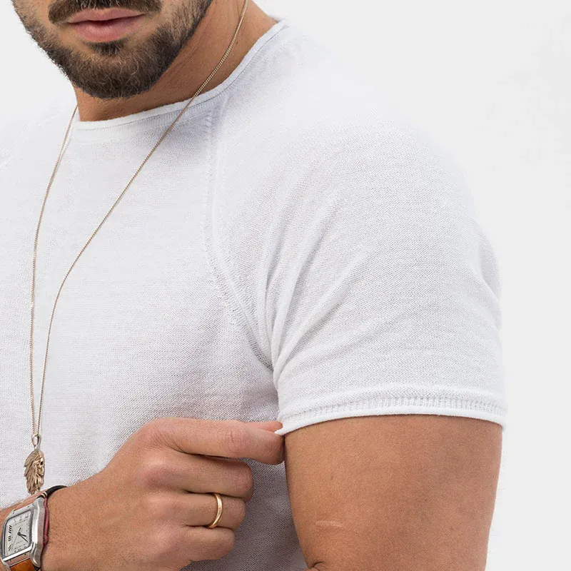 Men's Comfort Stretch Cotton Knit Round Neck Short Sleeve T-shirt 20188914Z sold by Manly product image thumbnail 4