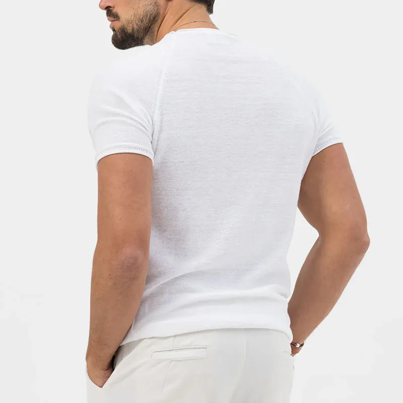 Men's Comfort Stretch Cotton Knit Round Neck Short Sleeve T-shirt 20188914Z sold by Manly product image thumbnail 3