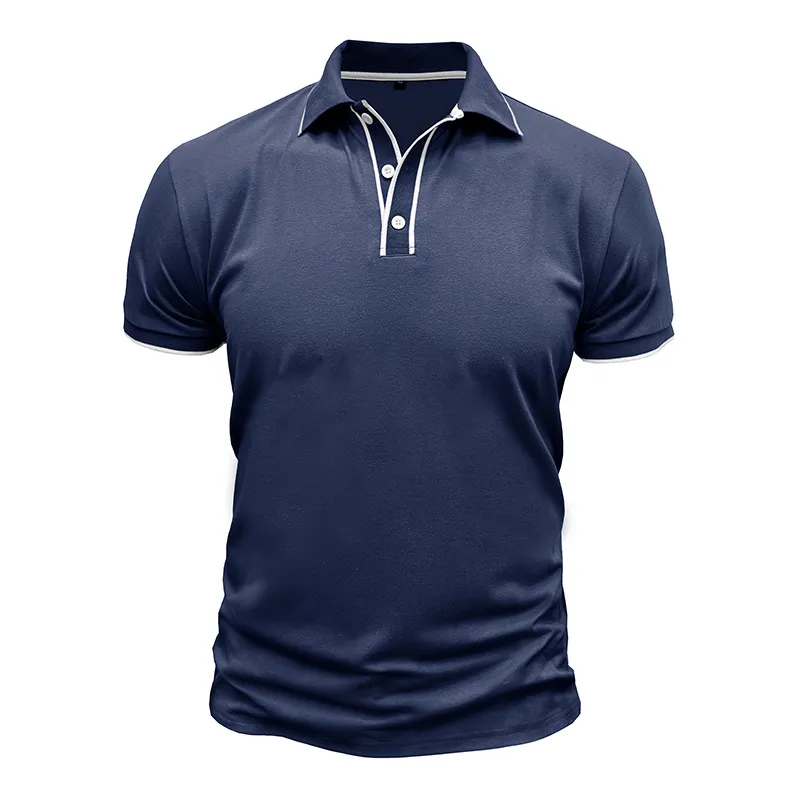 Men's Colorblock Lapel Short Sleeve Polo Shirt 63216692Z sold by Manly product image thumbnail 4