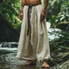 Men's Straight Loose Cotton and Linen Casual Pants 40148191U sold by Manly