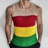 Men's Fashion Casual Personality Contrast Color Knitted Tank Top 31867542K sold by Manly
