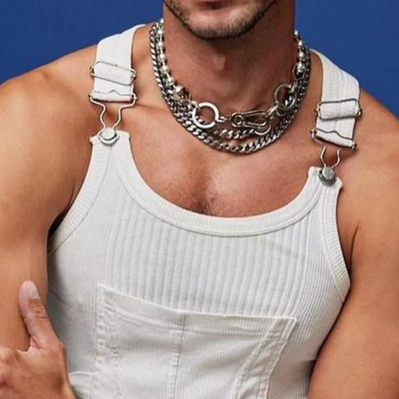 Men's Fashion Casual Skin-friendly Striped Slim Tank Top 16456631K sold by Manly product image thumbnail 3