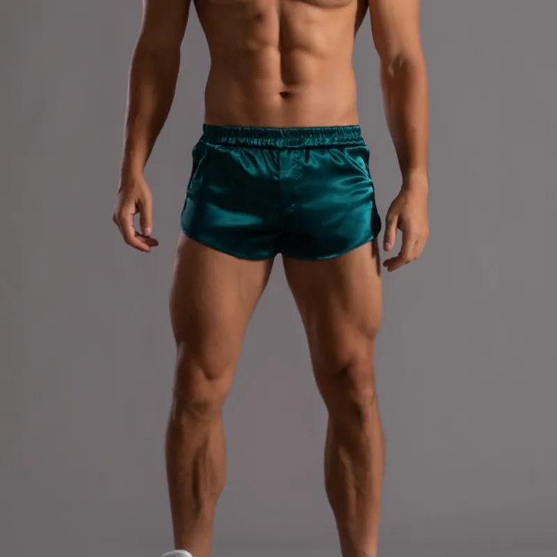 Men's Comfort Satin Elastic Waist Lounge Home Shorts 79573749K sold by Manly product image thumbnail 4