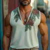 Men's V-neck Printed Casual Vest 49102258P sold by Manly