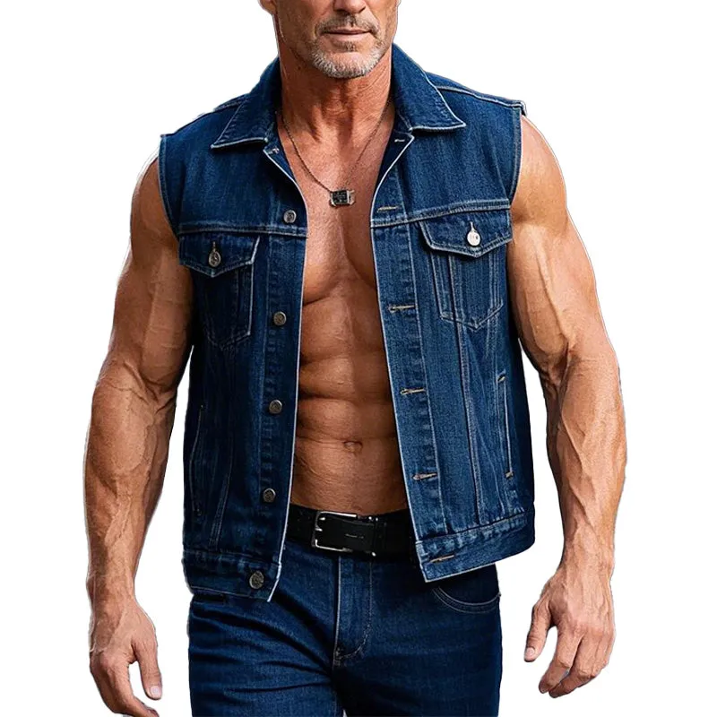 Men's Classic Sleeveless Denim Vest 04858801P sold by Manly