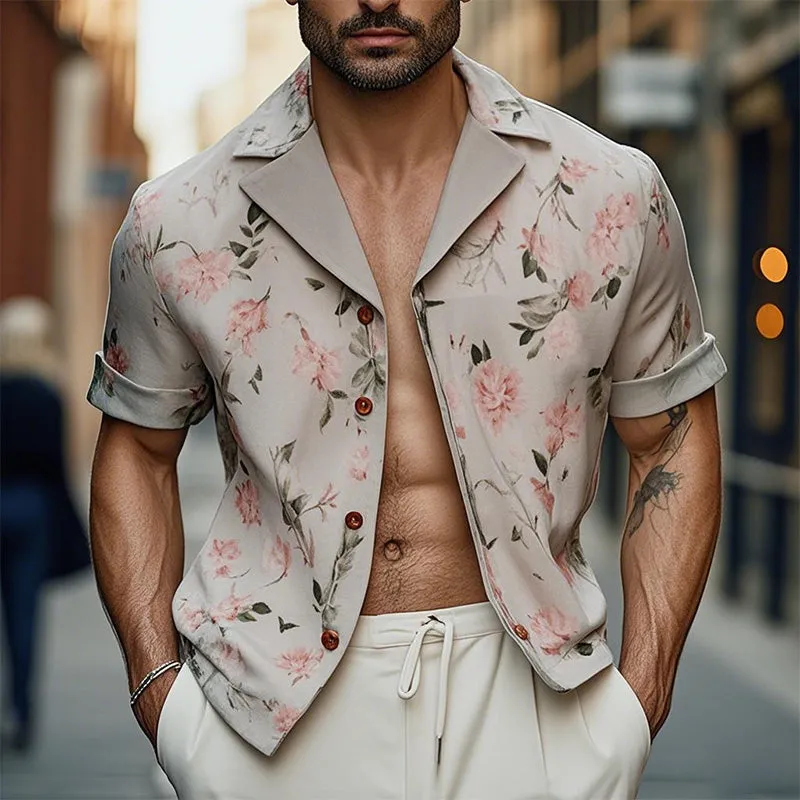 Men's Light Printed Fashion Short Sleeve Shirt 73524647P sold by Manly product image thumbnail 2