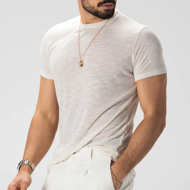 Men's Comfort Stretch Cotton Blend Round Neck Short Sleeve T-shirt 55676058Z sold by Manly product image thumbnail 3