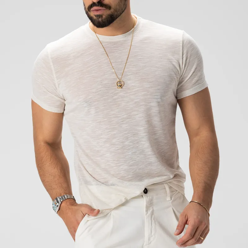 Men's Comfort Stretch Cotton Blend Round Neck Short Sleeve T-shirt 55676058Z sold by Manly product image thumbnail 2