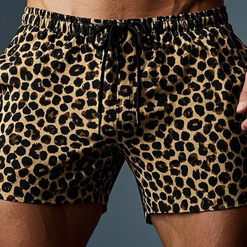 【24-hour shipping out】Men's Leopard Print Comfortable Breathable Shorts 03984898P sold by Manly product image thumbnail 3