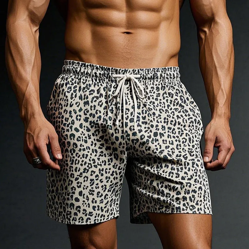 Men's Light Leopard Print Stylish Comfort Shorts 56755128P sold by Manly product image thumbnail 2