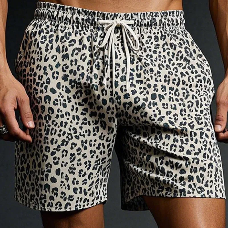 Men's Light Leopard Print Stylish Comfort Shorts 56755128P sold by Manly product image thumbnail 3