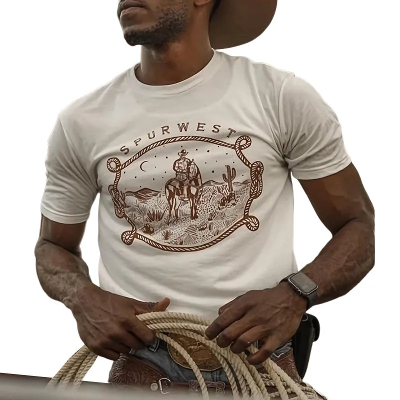 Men's Cotton Vintage Printed Casual Short Sleeve T-Shirt MTA1440C2U sold by Manly