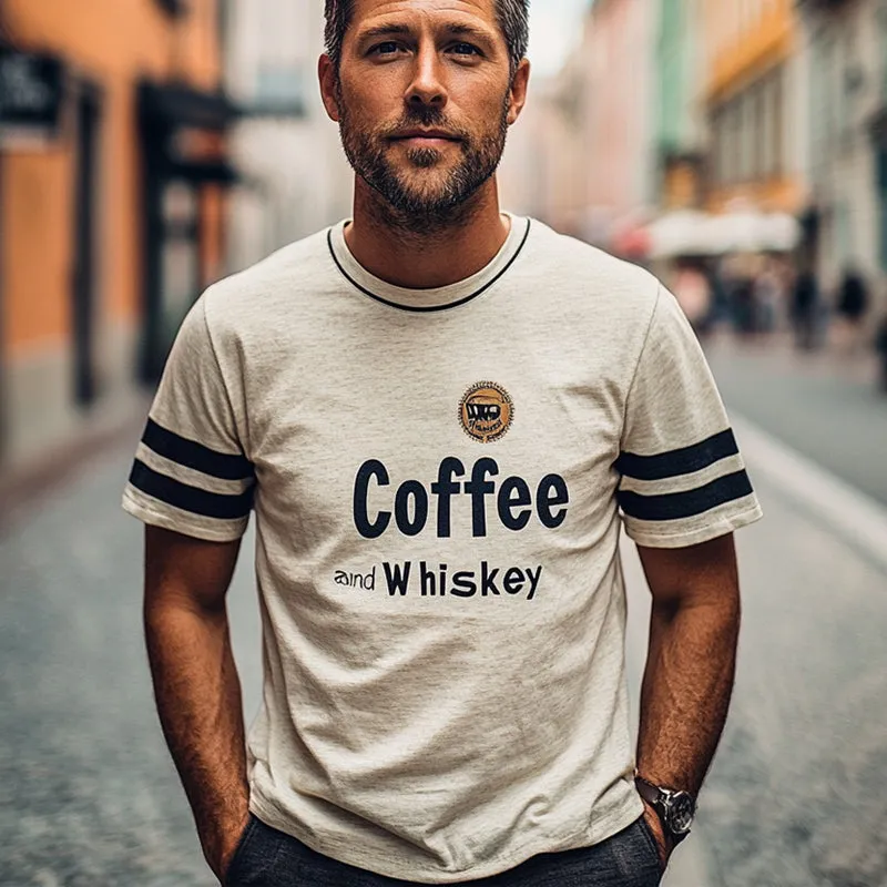 Men's casual round neck printed short-sleeved T-shirt MTA1493C3U sold by Manly product image thumbnail 3