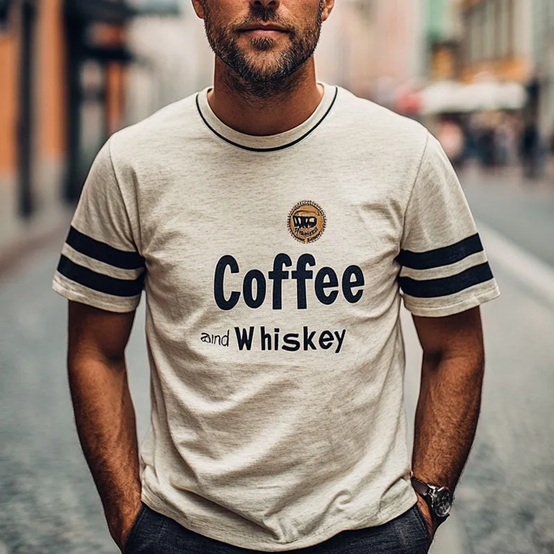 Men's casual round neck printed short-sleeved T-shirt MTA1493C3U sold by Manly product image thumbnail 2