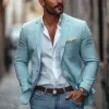 Men's Classic Casual Spring Slim Fit Cotton and Linen Single Breasted Blazer MTA1420C2K sold by Manly