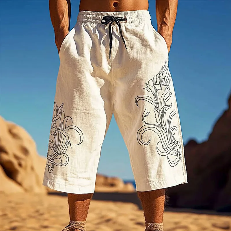 Men's Casual Simple Printed Mid-length Trousers MTA1454C2P sold by Manly product image thumbnail 2