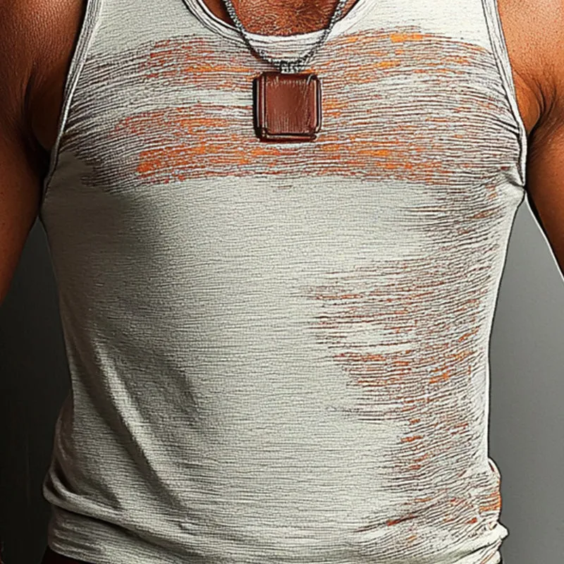 Men's Simple Printed Tank Top MTA1492C4P sold by Manly product image thumbnail 3
