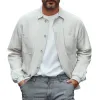 Men's Cotton and Linen Single Breasted Lapel Jacket MTA1731C9X sold by Manly