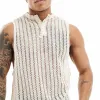 Men's Beach Knit Pullover Sleeveless Tank Top MTA1715C6X sold by Manly