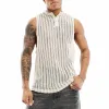 Men's Beach Knit Pullover Sleeveless Tank Top MTA1715C6X sold by Manly
