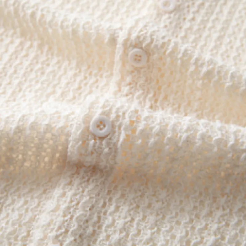 Men's Retro Jacquard Hollow Lapel Slim Short Sleeve Shirt MTA1405C5M sold by Manly product image thumbnail 4