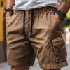 Men's Summer Cool Brown Casual Cargo Shorts MTA1811C5U sold by Manly