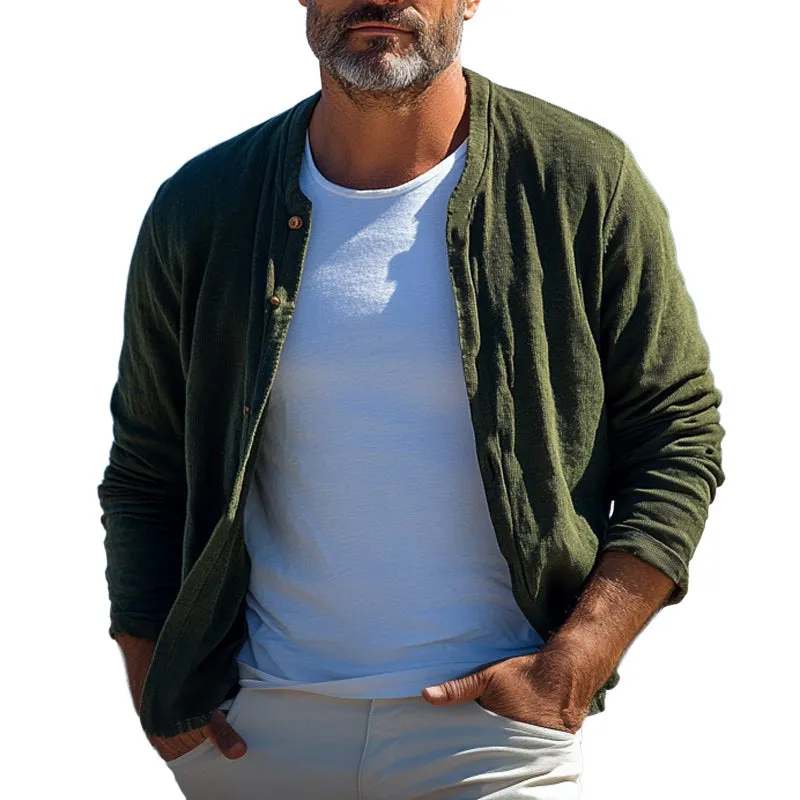 Men's Spring and Autumn Casual Army Green Corduroy Shirt MTA1850C1U sold by Manly