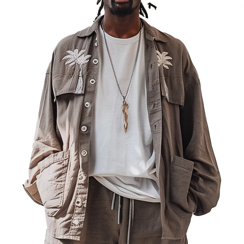 Men's Embroidered Long Sleeve Casual Shirt MTA1801C0P sold by Manly